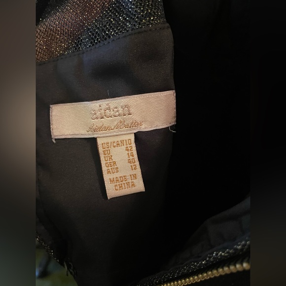 Aiden Gold Glitter Fit and Flare Party Mini Dress Size 10 - Picture 9 of 10